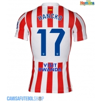 Camisa de time de futebol Atletico Madrid David Hancko #17 Replicas 1º Equipamento 2025-26 Manga Curta